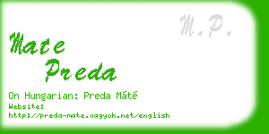 mate preda business card